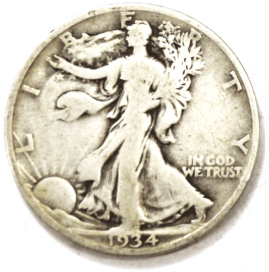 1934 S 50c Walking Liberty Silver Half Dollar Fifty Cents San Francisco