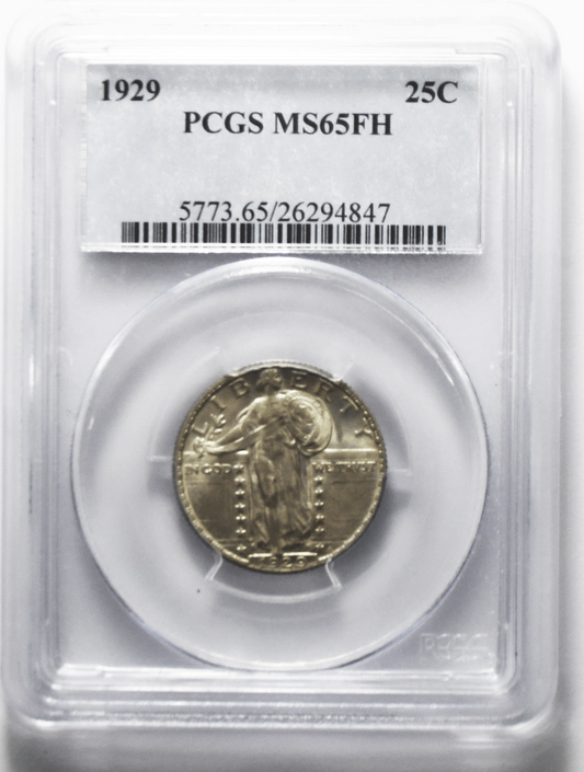 1929 25c Standing Liberty Silver Quarter Philadelphia NGC MS65 FH
