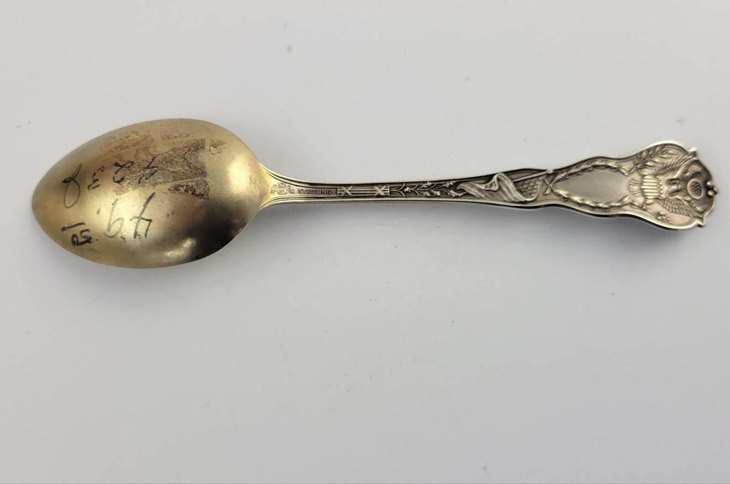 New Union Station Wichita Kansas Sterling  Silver 5 1/2" Souvenir Spoon .61oz.