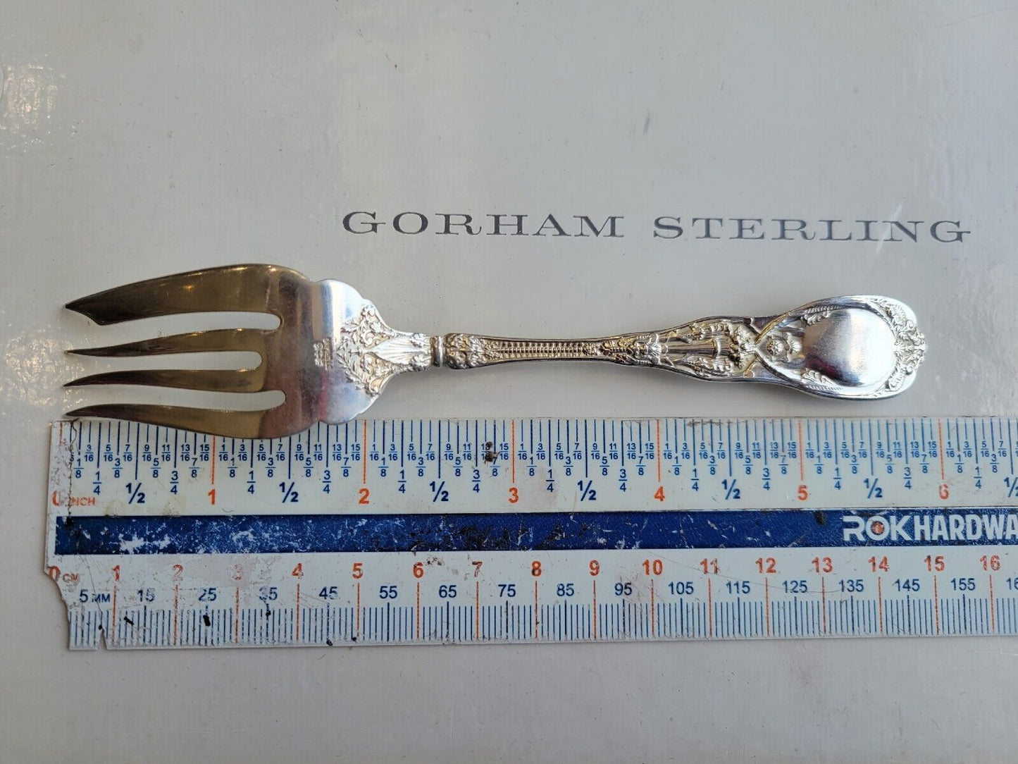 Mythologique by Gorham Sterling Fish Fork / Salad Fork Beaded Back 6"