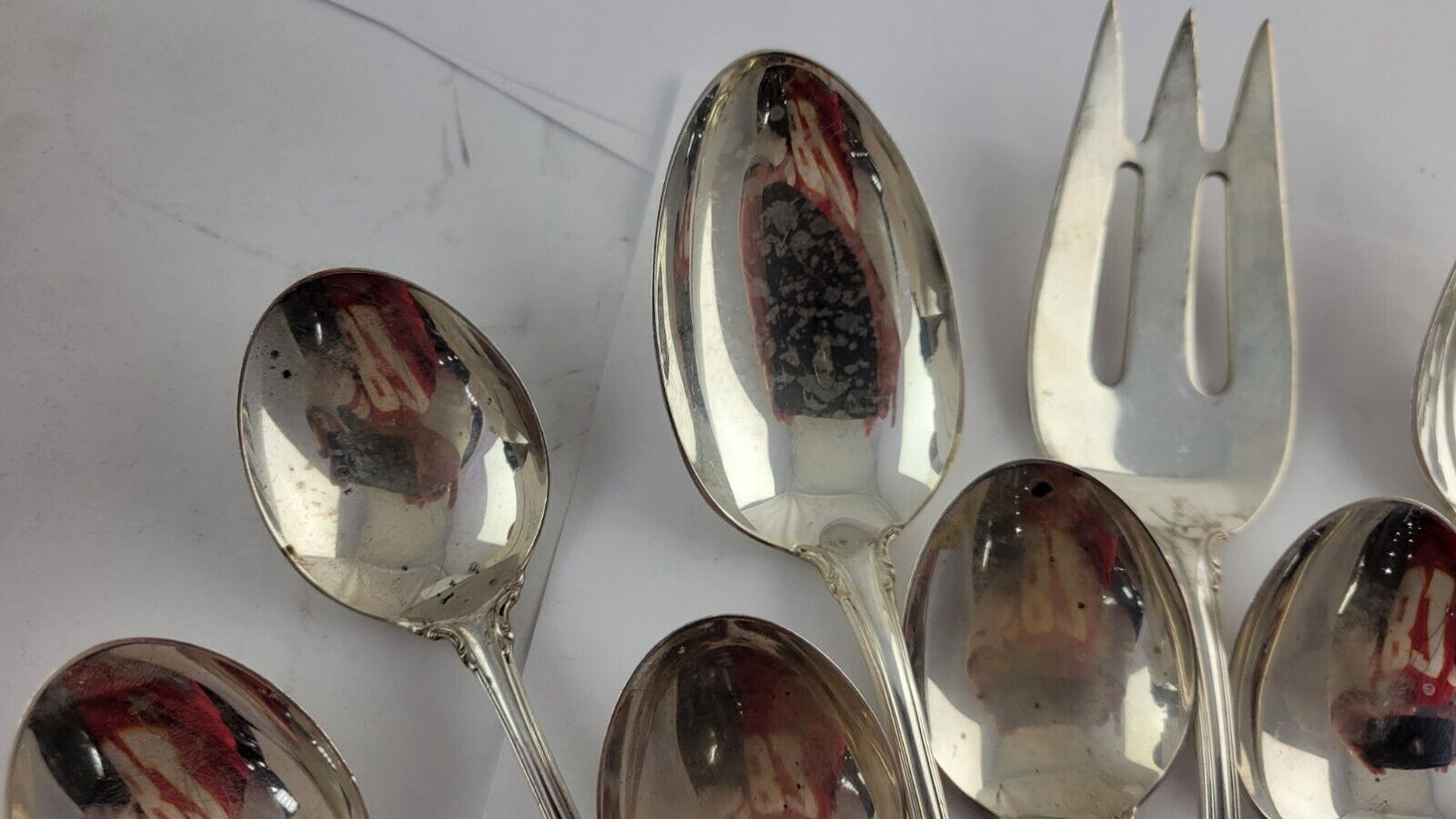 Legato by Towle Sterling Flatware 16 Piece Set Of Serving Utencils & Soup Spoons