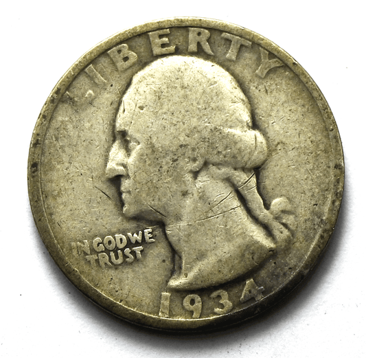 1934 DDO 25c Washington Silver Quarter Dollar Philadelphia