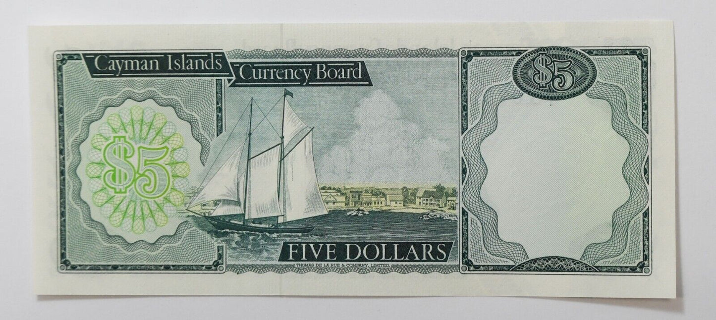 1971 Cayman Islands $5 Five Dollars Uncirculated Banknote A/1 107318