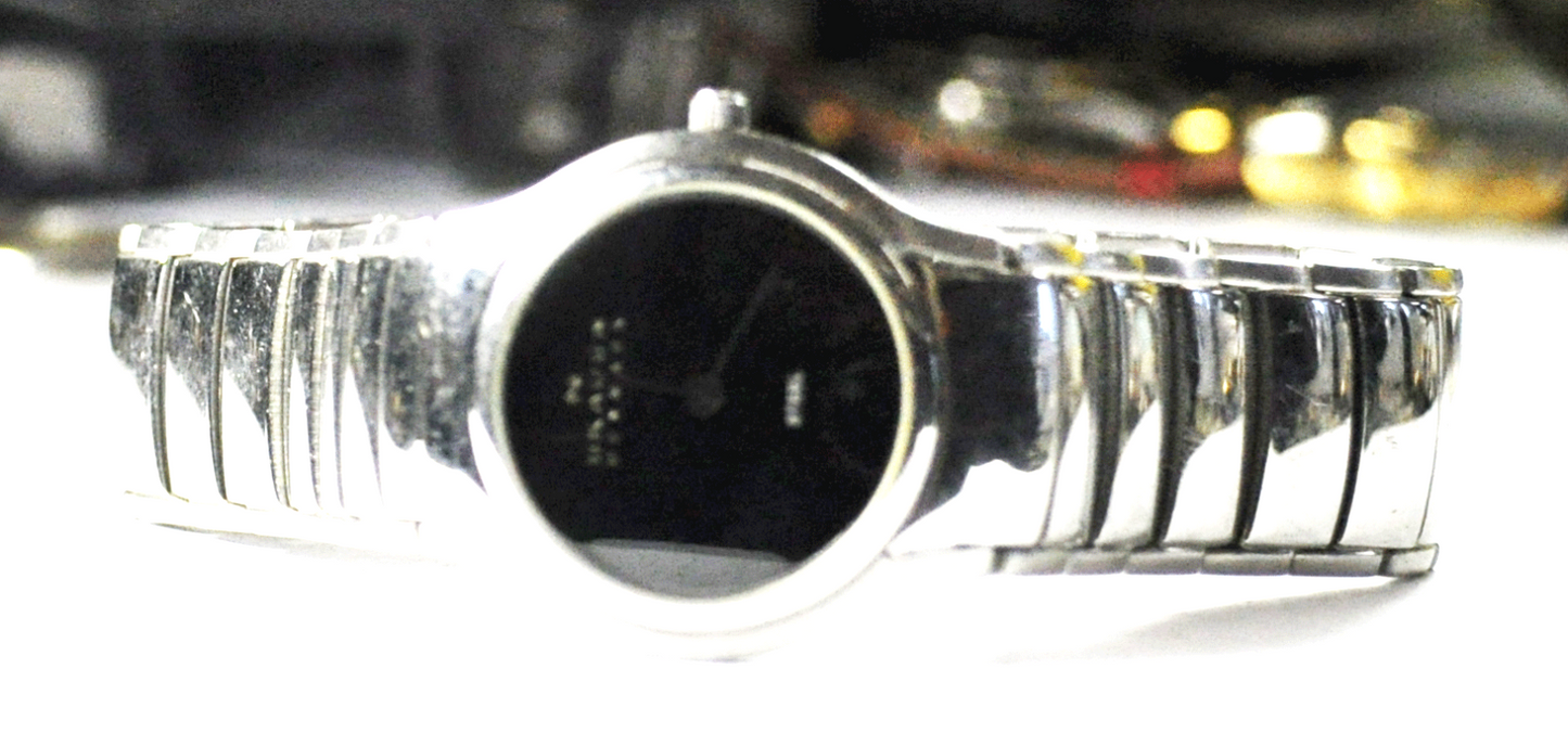 Skagen Steel Black Dial Wristwatch 28mm 256SSXB Stainless Steel