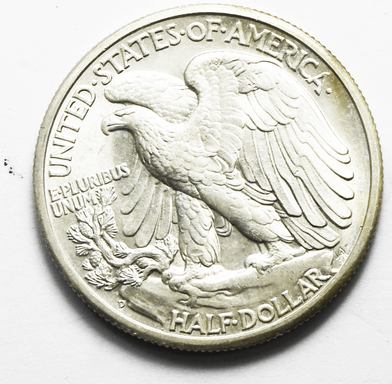 1945 D 50c Walking Liberty Silver Half Dollar Denver Uncirculated