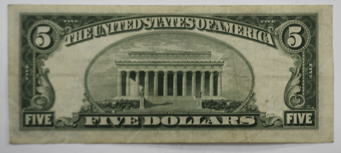 1950 A $5 Five Dollars Federal Reserve Star Note J01048370*