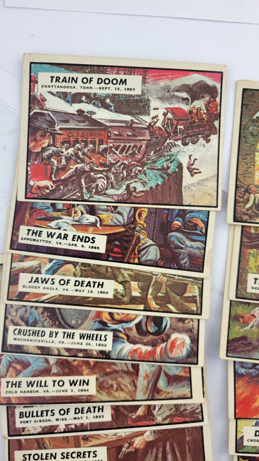 1962 Topps Civil War News Cards Lot Combat 28pc Set