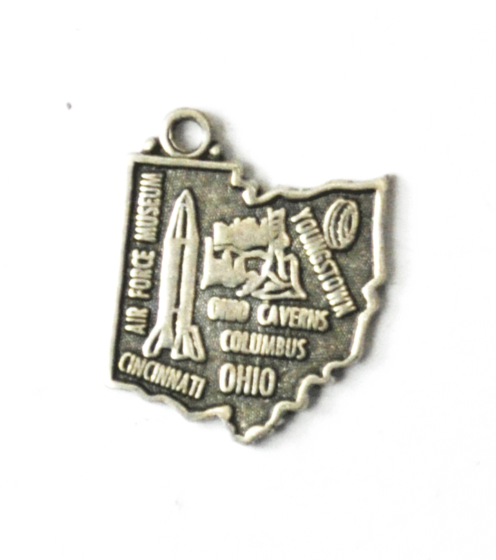 Vintage Sterling Maisels Ohio Air Force Museum Youngstown Caverns Charm 19mm