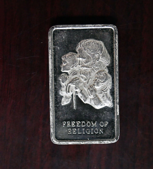 1th Amendment 1973 Wittnauer P.M.G. Freedom Of Religion .999 Fine Silver 2.2 oz