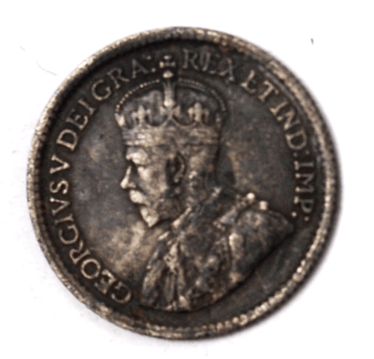 1917 Canada 5c Silver Five Cents KM# 13