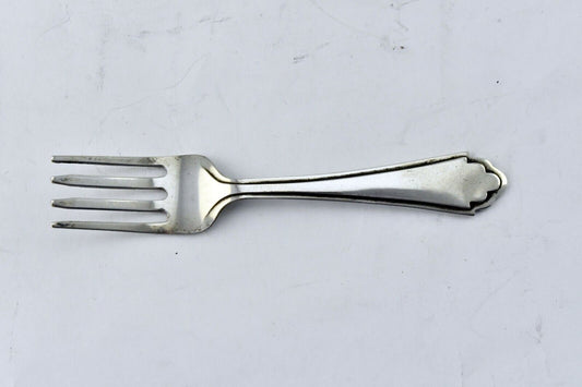 Sterling Silver 4 1/4" Baby Fork made by Rosebud .42 oz.