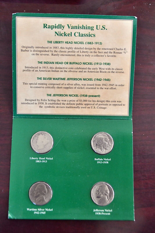 American Nickels of The 20th Century V-Nickel, Buffalo, Jefferson, War Nickel