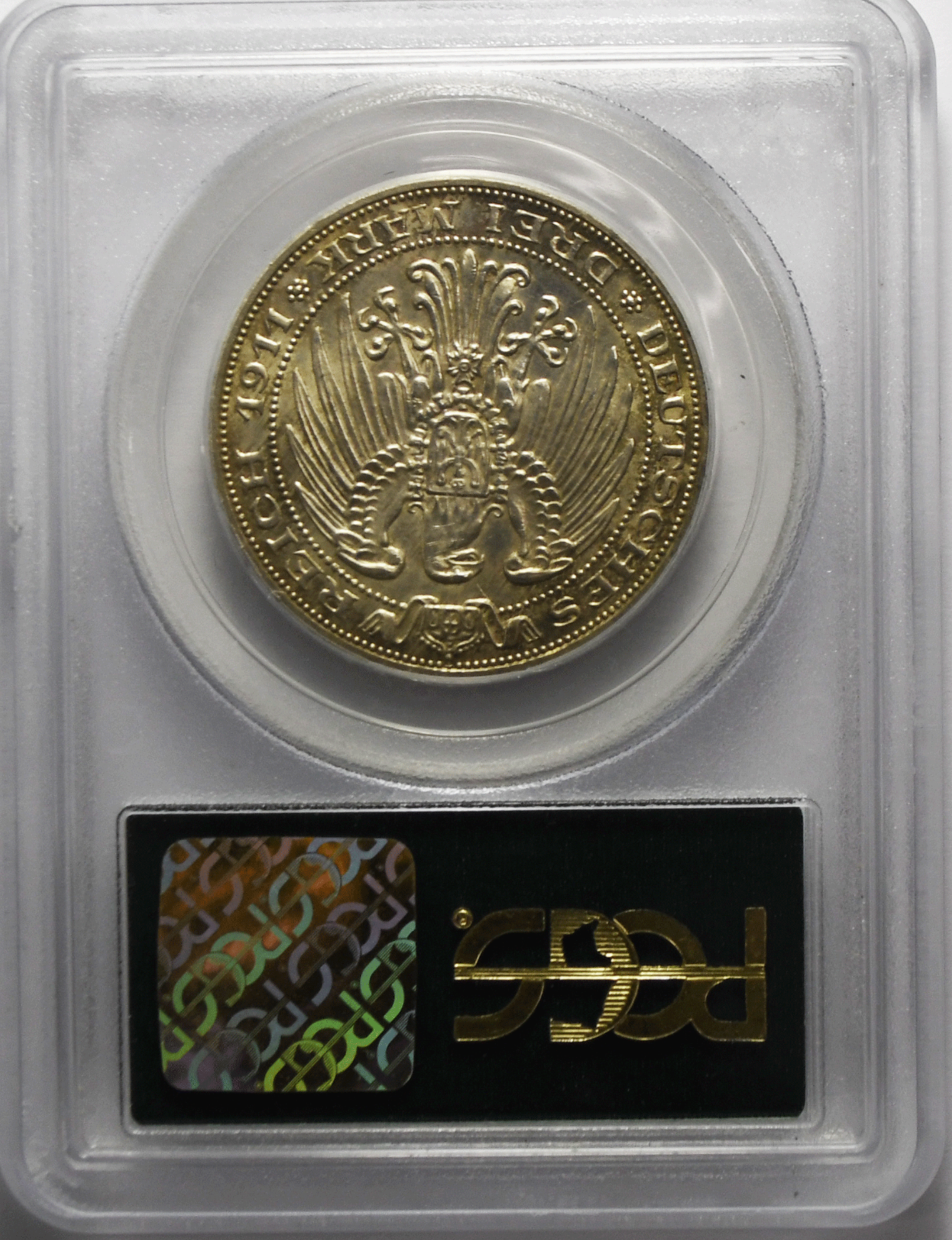 1911 A Germany 3 Mark Prussia Breslau University PCGS OGH MS 62 Uncirculated