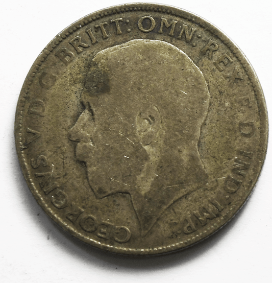 1924 Great Britain Silver One Florin Two Shillings Coin KM# 817a
