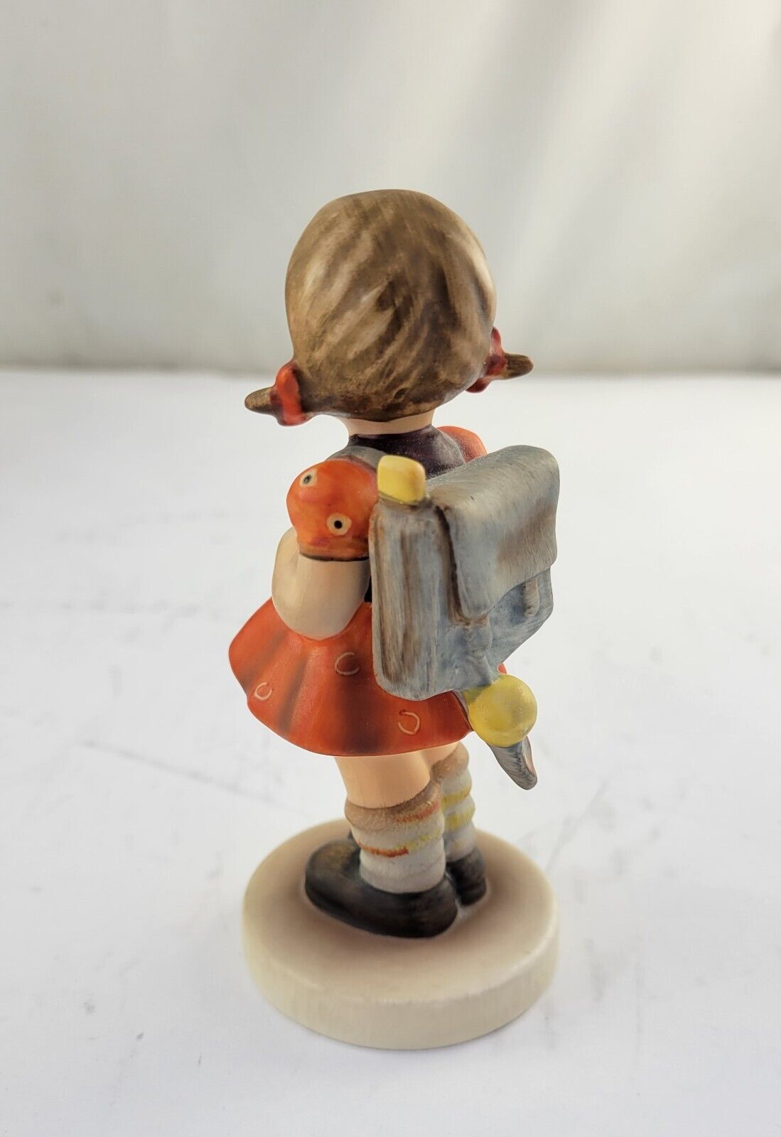 M.J.Hummel 81/2/0 School Girl 4 1/4" Tall Girl with Basket and Backpack TMK 3
