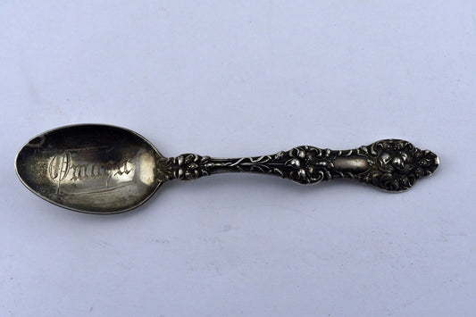 Orange Blossom by Alvin Souvenir Teaspoon .93 oz. "Omaha" Nebraska 5 3/4"