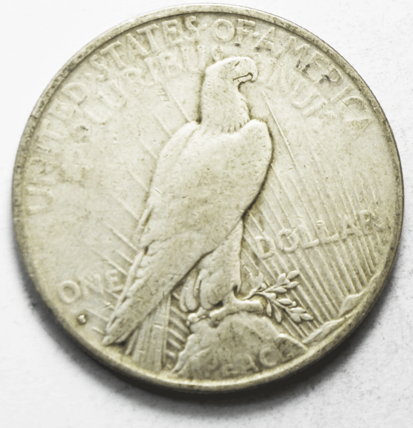 1935 S $1 Peace Silver One Dollar US Lamination Chin Error