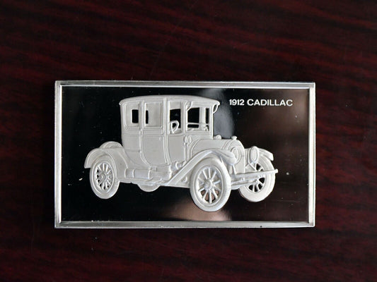 1912 Cadillac Centennial Car Ingot Collection 1000 Grain Sterling Franklin Mint