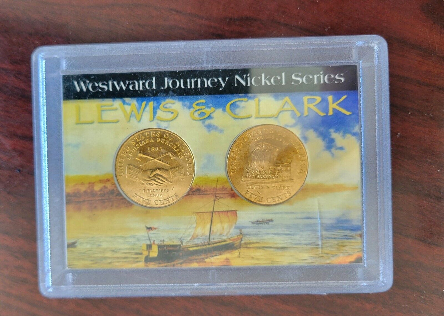 2004 Whitman Westward Journey Nickel Series Set Nickels Lewis & Clark Gold Tone