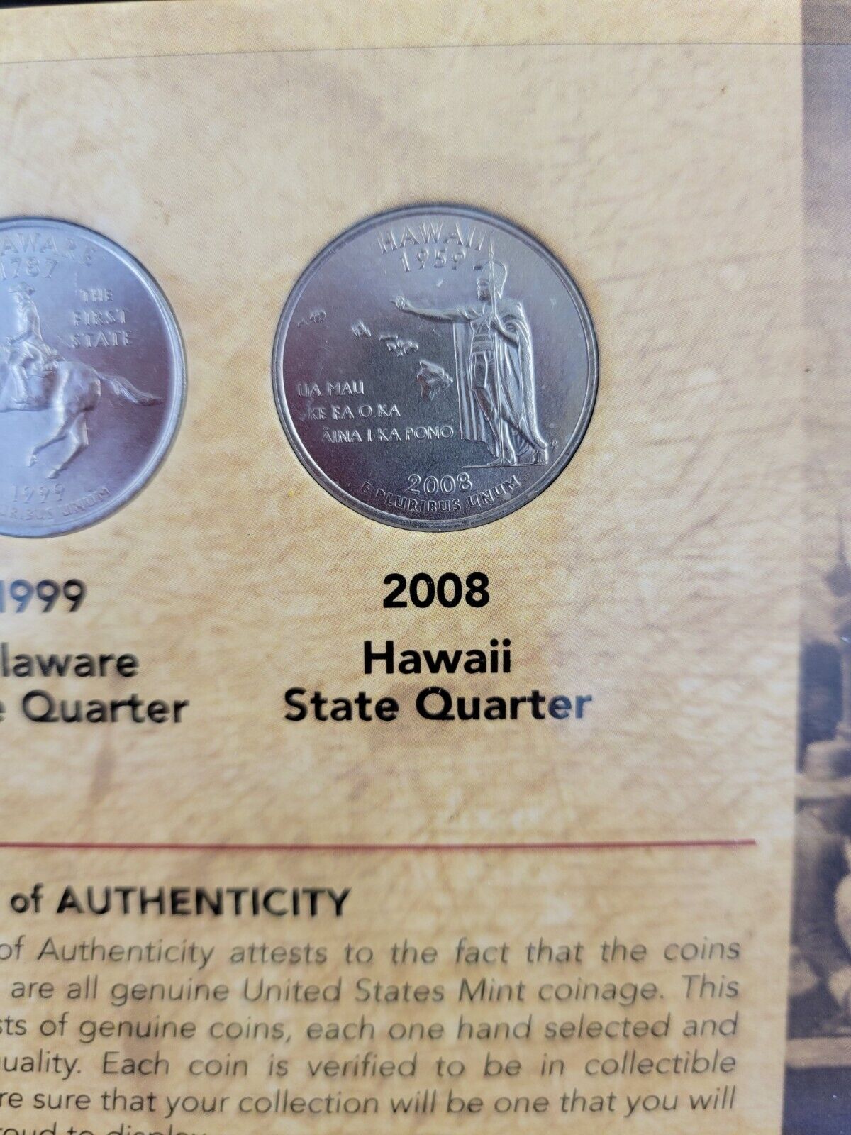 2pc First & Last Coin Collection of 1999-2008 Washington State Quarters