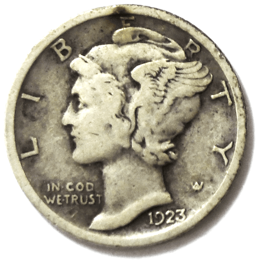 1923 10c Mercury Silver Dime Rare Ten Cents Philadelphia