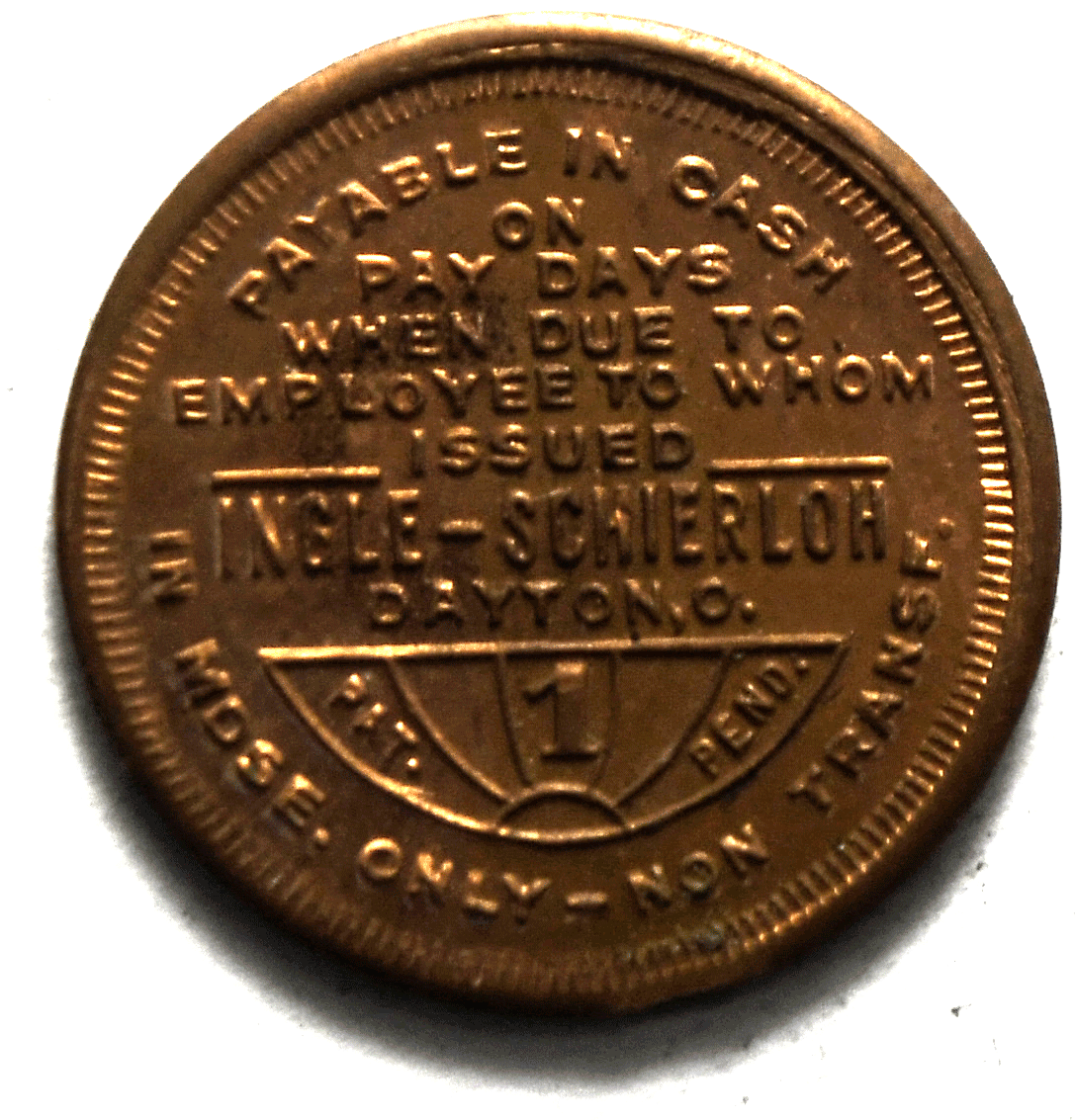 Belle Mead Coal Company Dayton Ohio Coal Scrip Token 18mm