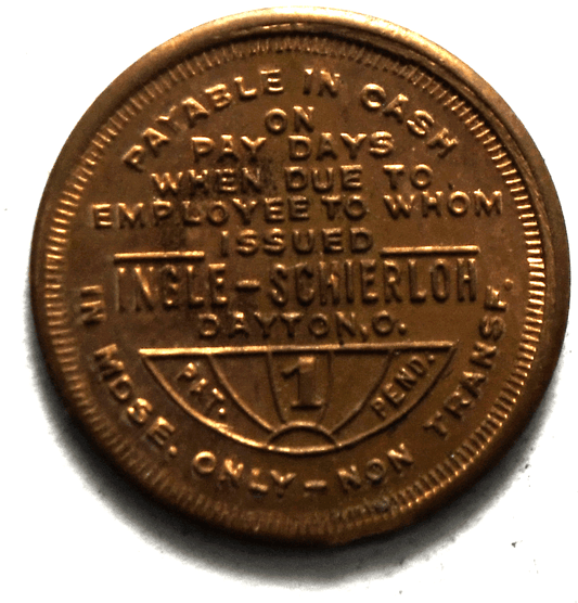 Belle Mead Coal Company Dayton Ohio Coal Scrip Token 18mm