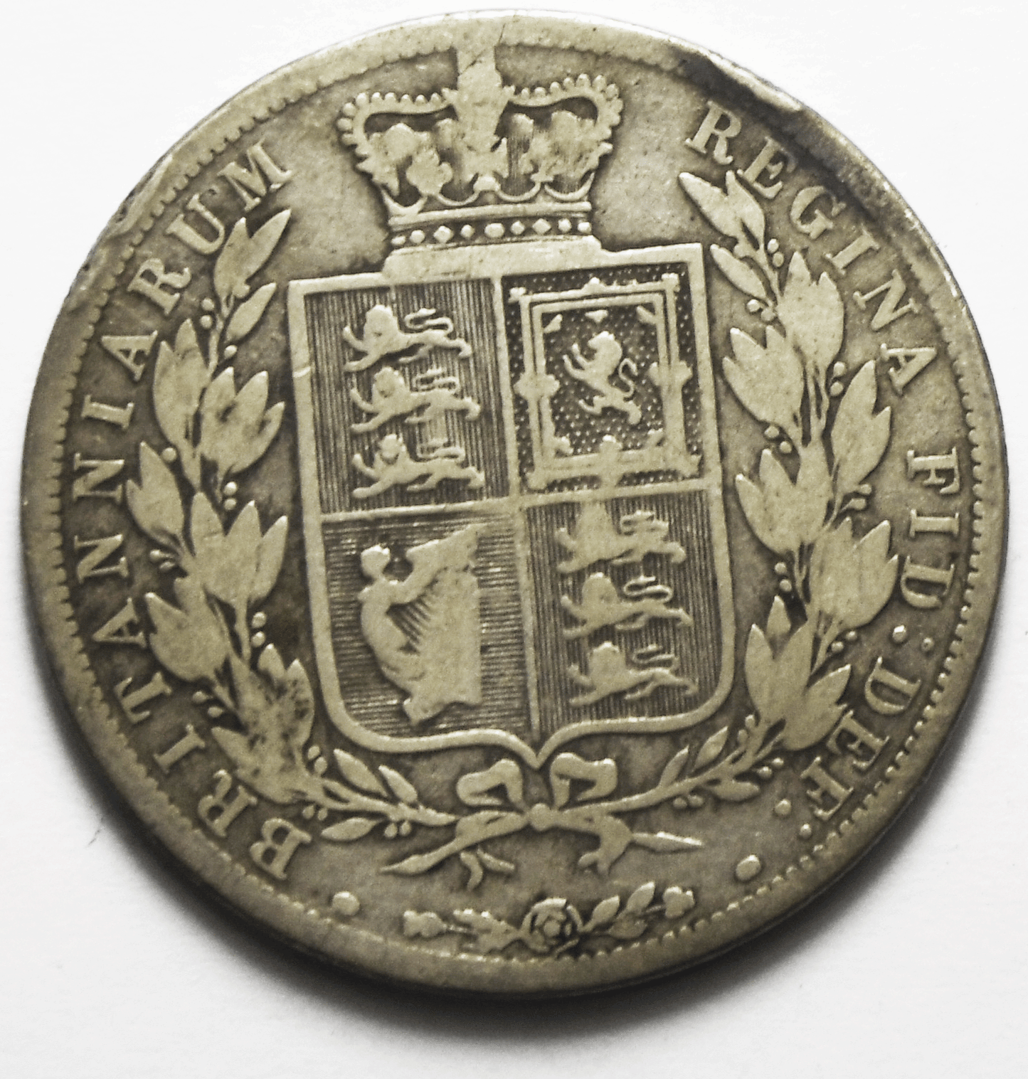1883 Great Britain Half 1/2 Crown Silver Coin KM# 756