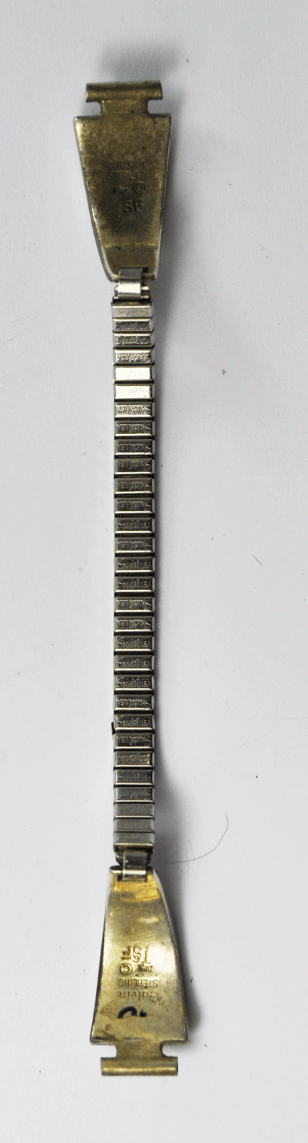 A Touch of Santa Fe Sterling Inlay Watch Band 12mm Lugs Stretch Band 6-1/4"