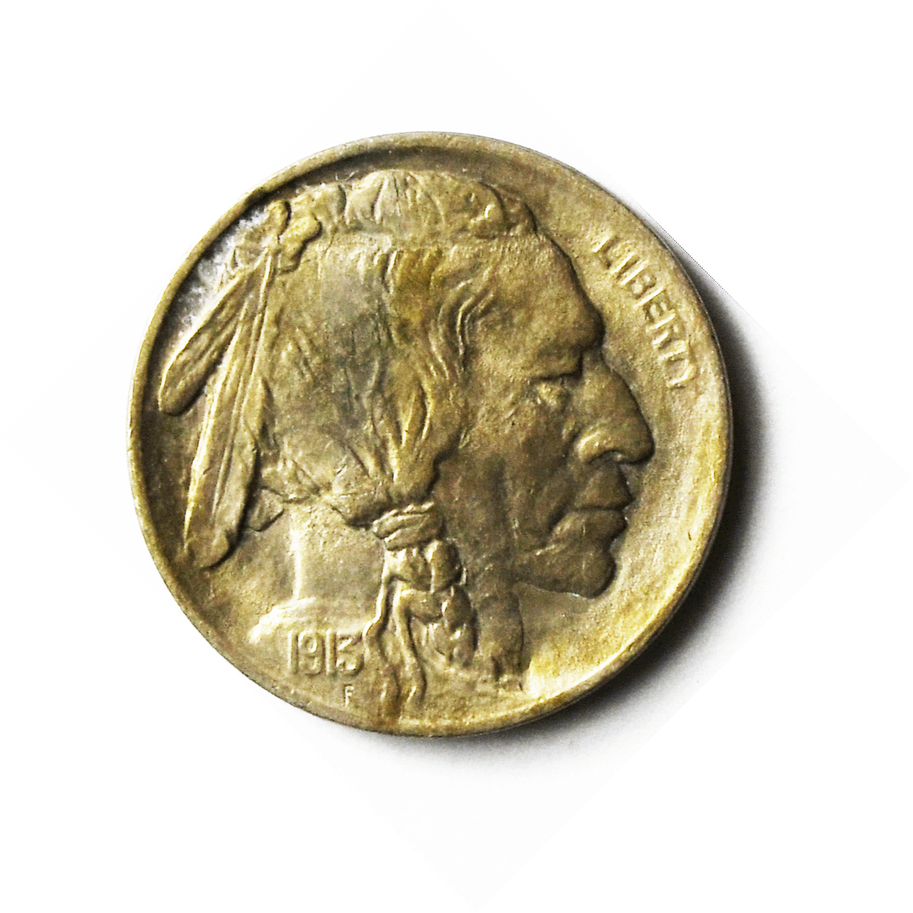 1913 5c Buffalo Nickel Five Cents US Philadelphia Type 1 AU