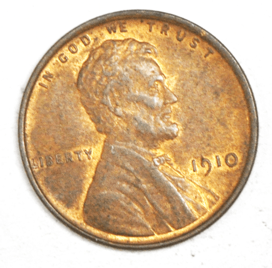 1910 1c Lincoln Wheat Cent Philadelphia Penny AU-Unc