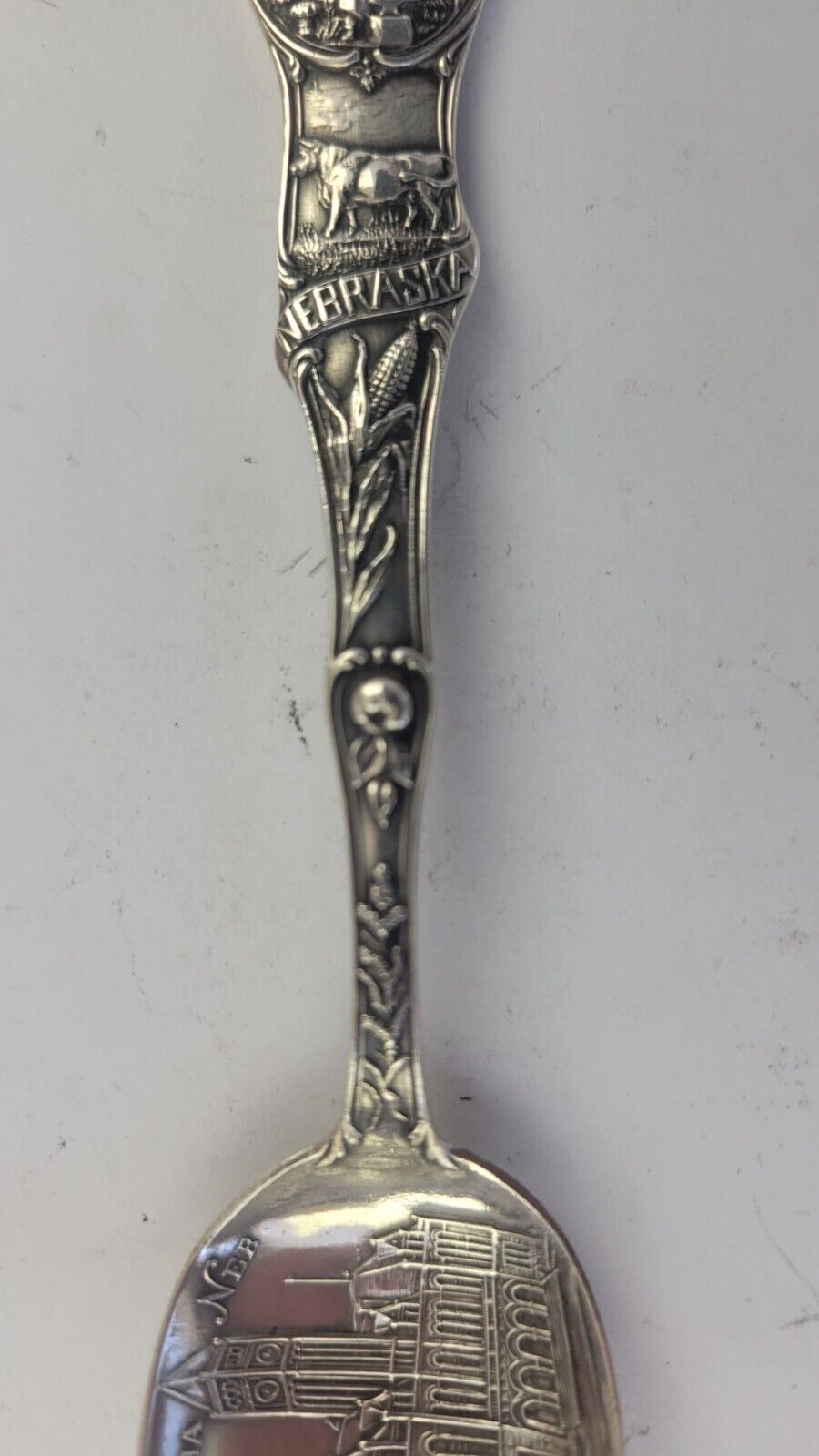 Post Office Omaha Nebraska 5 1/2" Souvenir Spoon Sterling. 63oz. by Watson