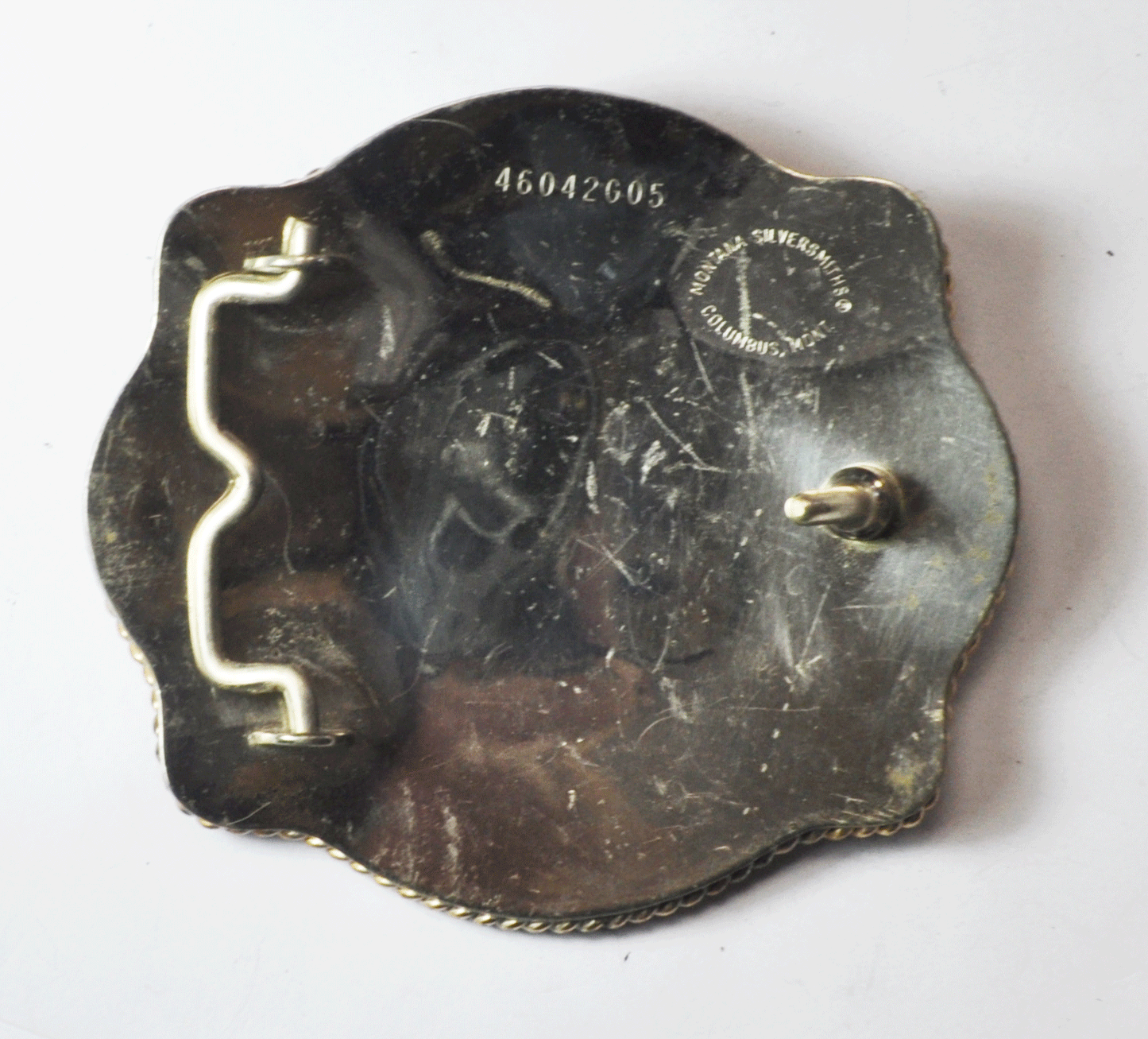 2005 Montana Silversmith Two Tone Ray County 4-H Beltbuckle Columbus 4" x 3-5/8"