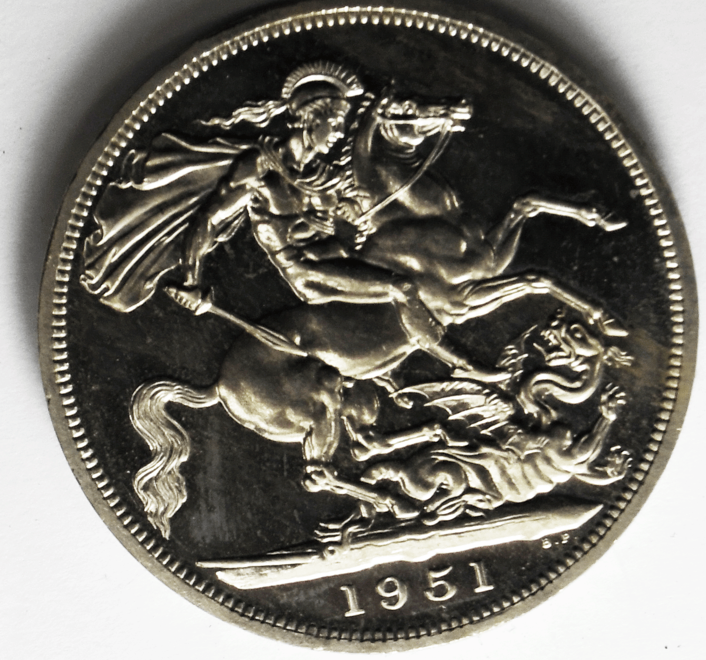 1951 Great Britain Five Shilling Proof Like Coin Crown KM# 880