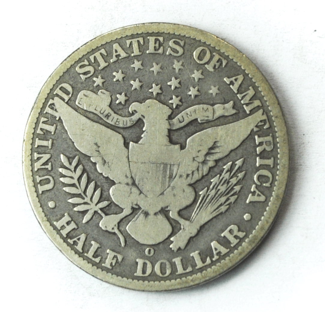 1901 O 50c Barber Silver Half Dollar Fifty Cents US New Orleans