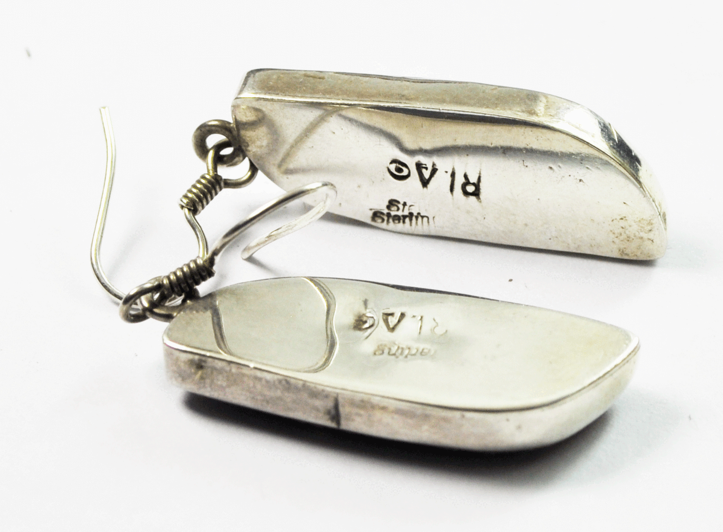 925 Silver Diane Lanjose Azurite Malachite Cuprite Dangle Drop 13mm Earrings 2"