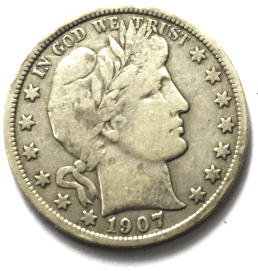 1907 S 50c Barber Silver Half Dollar Rare Fifty Cents US San Francisco