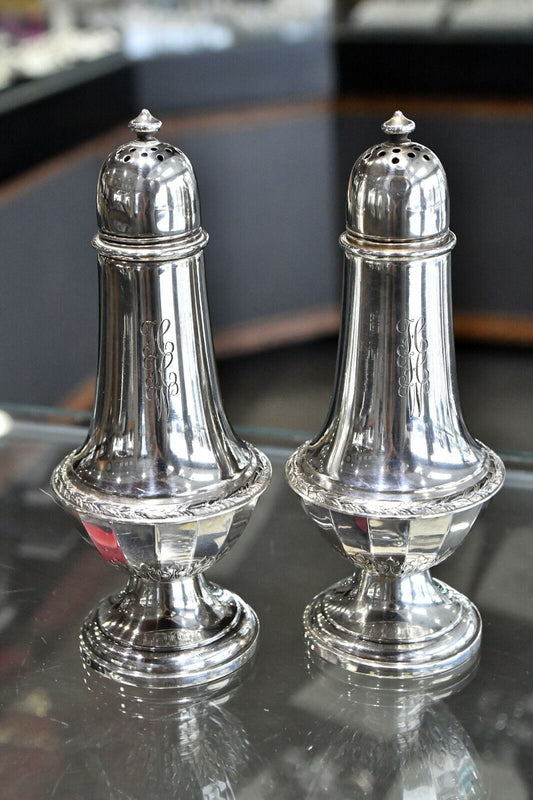 Tall 5 1/2" Sterling Silver 5 oz. Gorham Salt & Pepper Shakers Set No. 3364