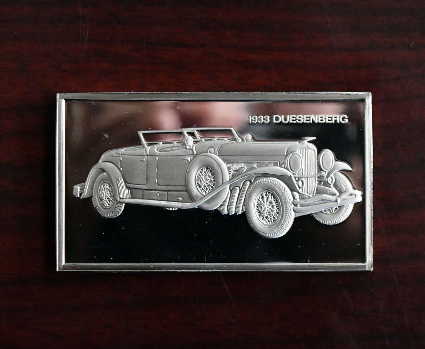 1933 Duesenberg Centennial Car Collection 1000 Grains Sterling Franklin Mint Bar