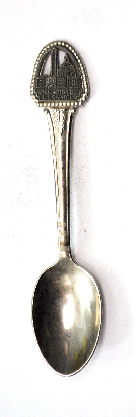 Silver Plated Washington DC Capitol Building Cut Out Handle Souvenir Spoon 4.5"