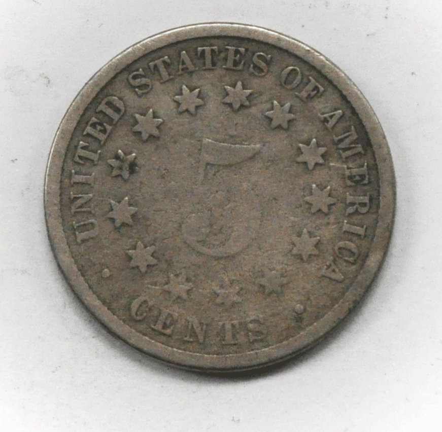 1882 5c Shield Nickel Five Cents US Coin