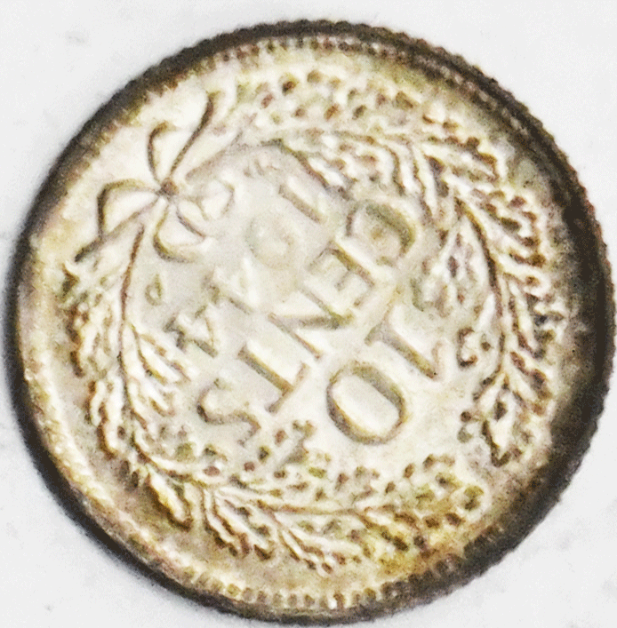 1944 P Netherlands 10c Ten Cents Silver Coin KM# 163