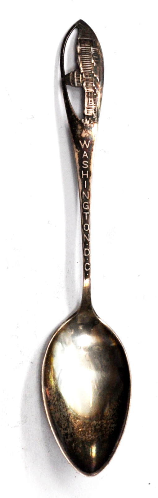 Sterling Silver Charles Robbins Washington DC Cutout Souvenir Spoon 5-3/8"