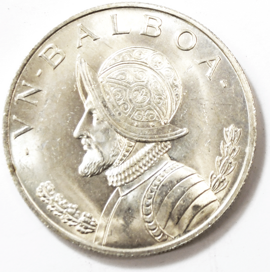 1966 Panama Balboa Silver Uncirculated Coin KM# 27