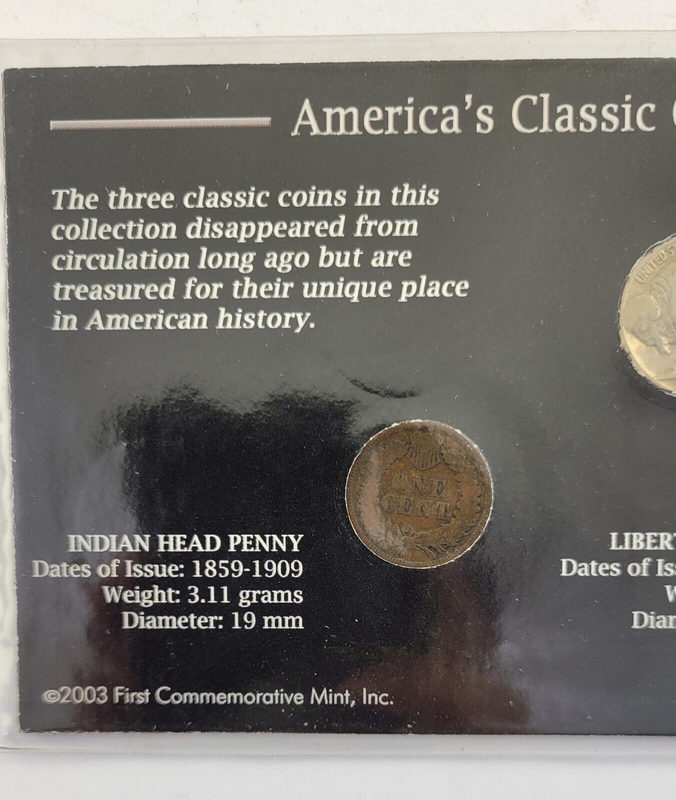America's Classic Coins 1901 Indian Head Cent, 1936 Buffalo Nickel, 1911 Nickel