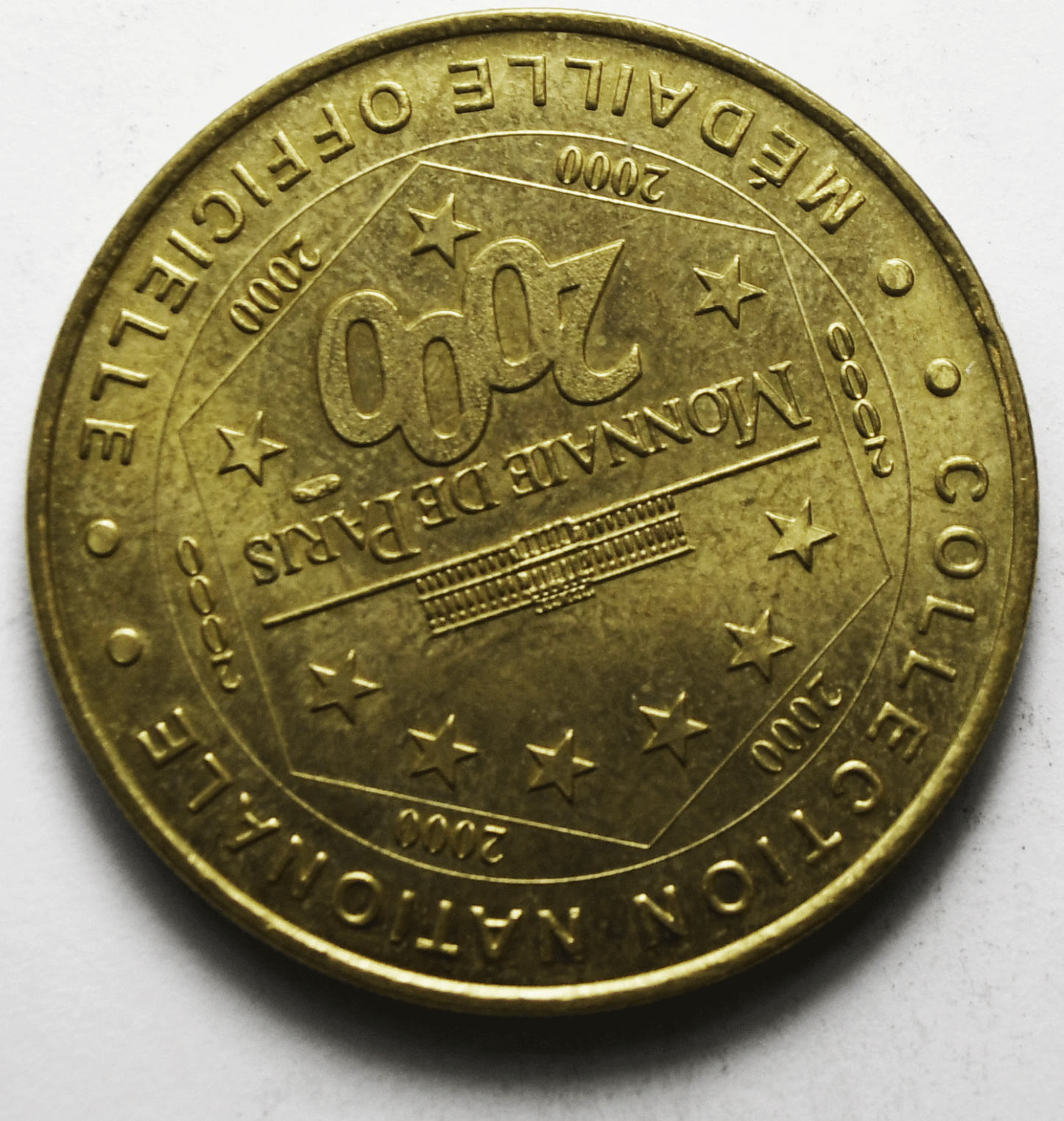 2000 Monnaie De Paris Eiffel Tower Official Medal Souvenir 33mm