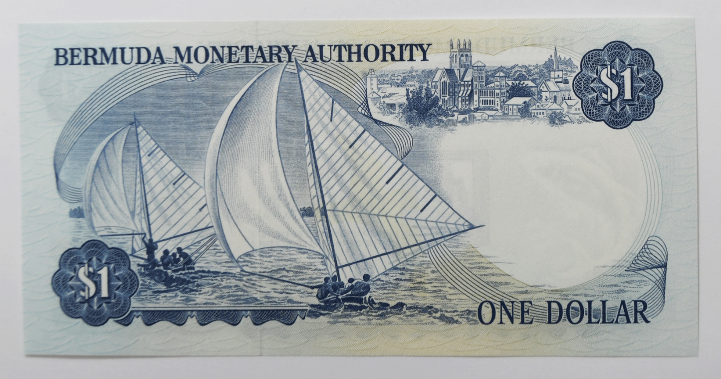 1978 Bermuda $1 One Dollar Uncirculated Banknote A/4 272874