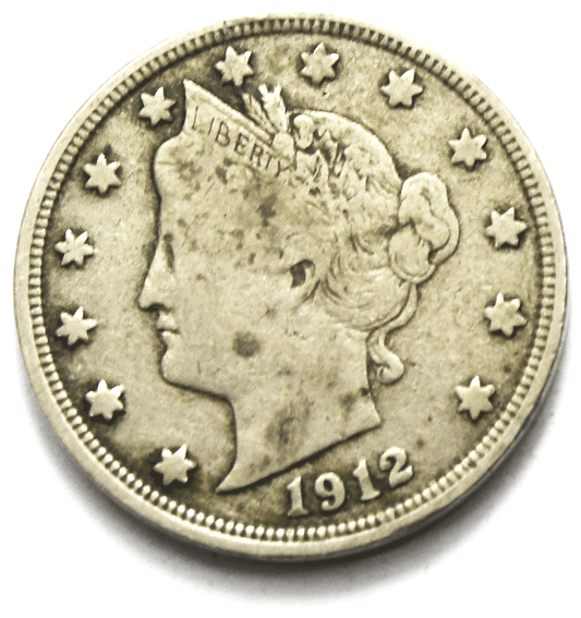 1912 5c V Liberty Nickel Five Cents Rare US Philadelphia
