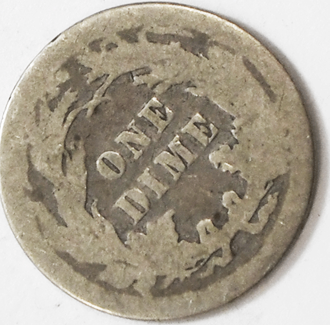 1891 10c Seated Liberty Silver Dime Ten Cents Philadelphia