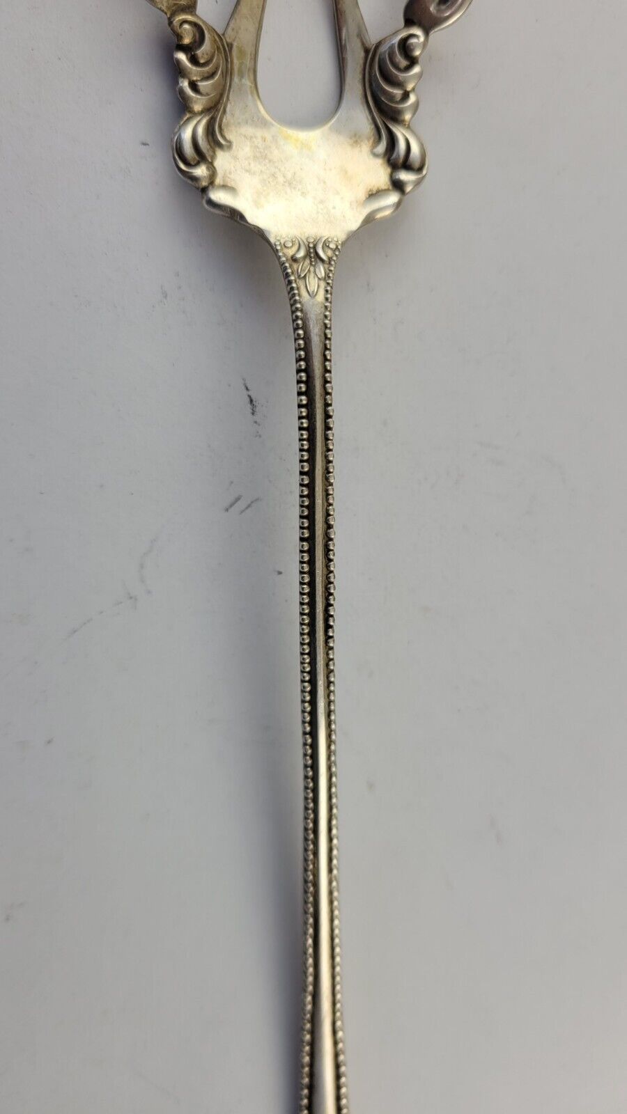 Canterbury by Towle Sterling Silver Lettuce Fork 9 1/4" Monogrammed  1oz.